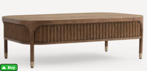The Isla Fluted-Wood Rectangle 48 inch Coffee Table - anthropologie.com 